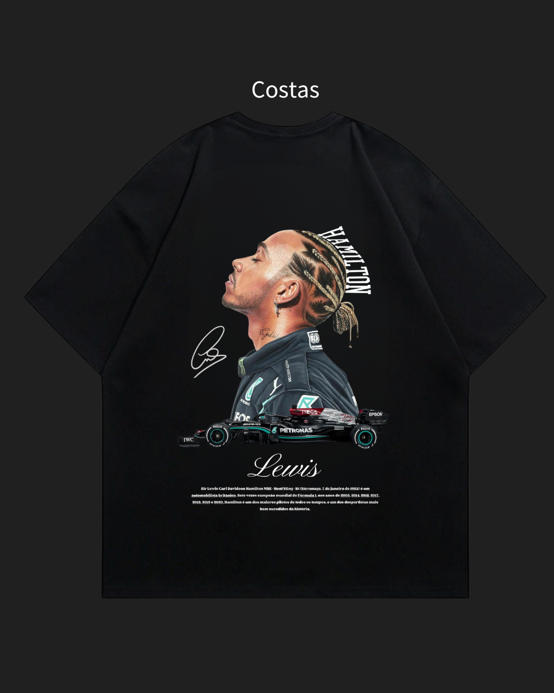 Encomendar Camiseta Oversized lewis hamilton unisex