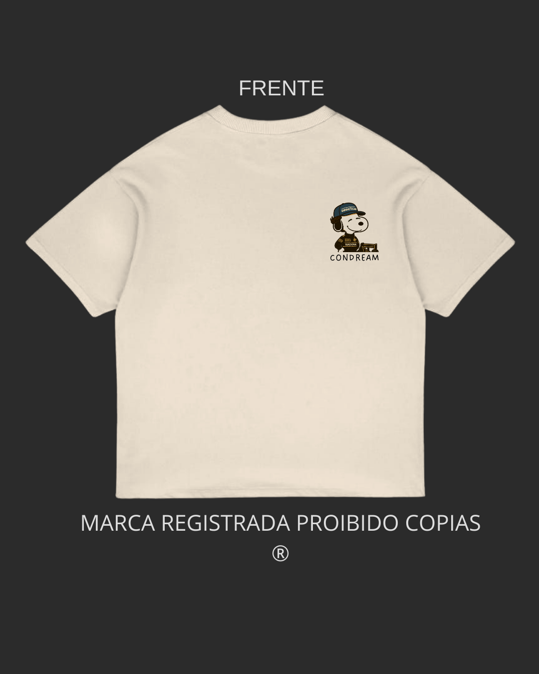 Camiseta Snoopy x Lotus — Fórmula 1 1988