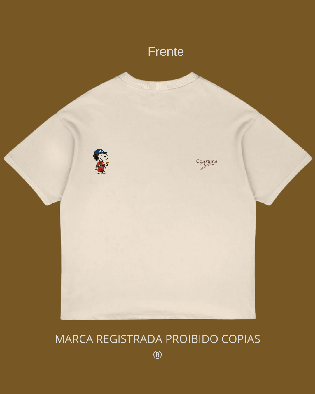 Camiseta Snoopy x Senna — Fórmula 1 1988