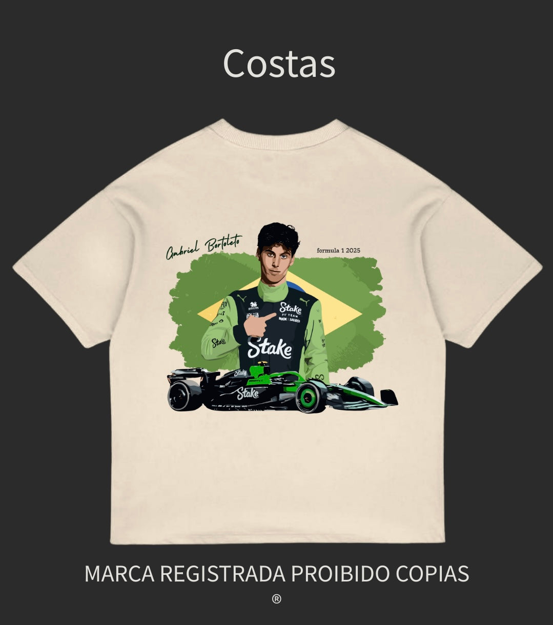 Camiseta oversized EXCLUSIVA- Gabriel bortoleto 2025