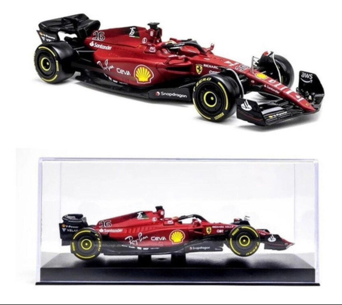 F1 Ferrari F1-75 Leclerc #16 2022 Formula 1 Acrílico 1/43 (alta qualidade)