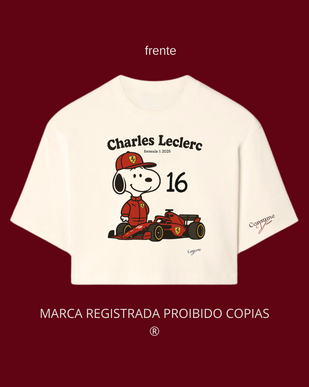 Cropped Feminino EXCLUSIVO Snoopy Leclerc