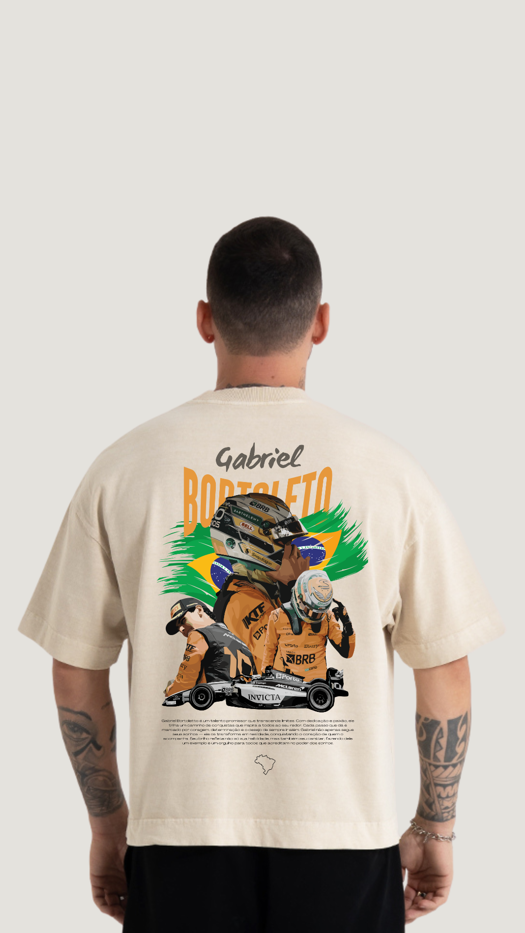 (Encomendar) Camiseta unissex Gabriel Bortoleto oversized