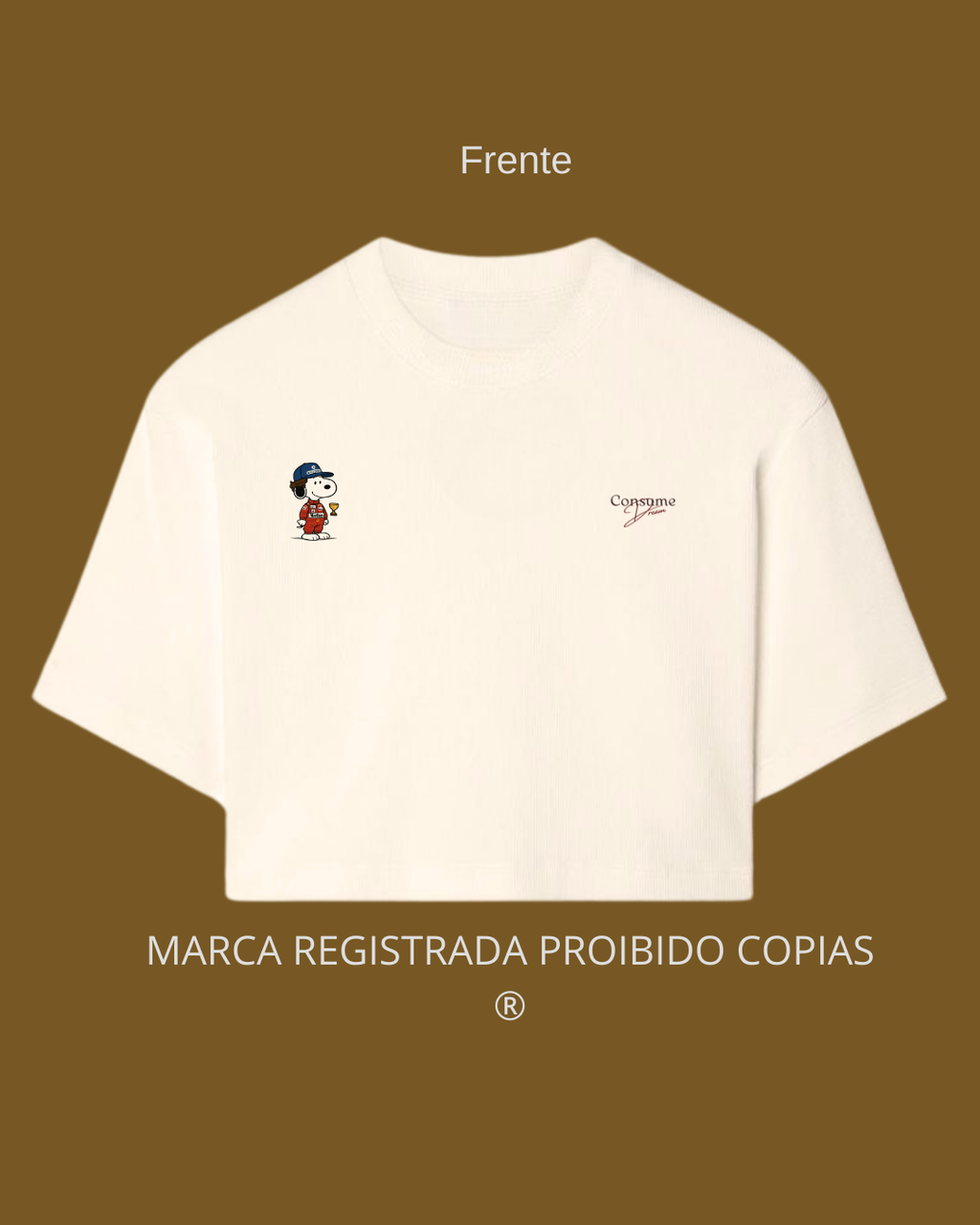 Cropped Snoopy Fórmula 1 1988