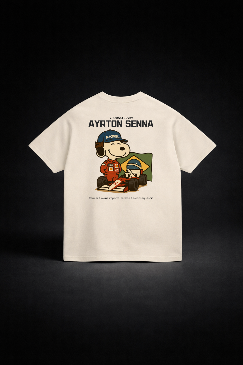 Camiseta Snoopy Fórmula 1 1988