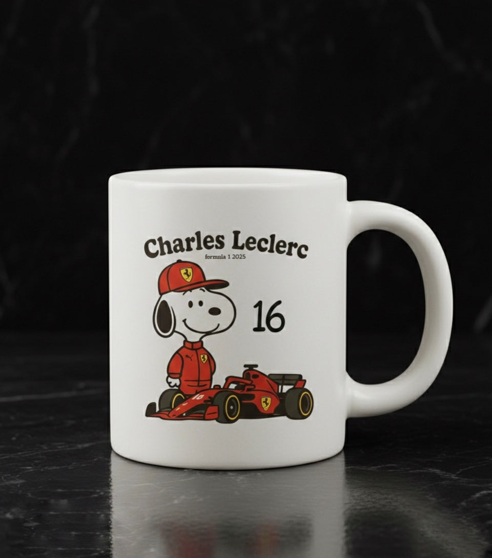 Caneca de Porcelana Charles Leclerc — Edição Exclusiva
