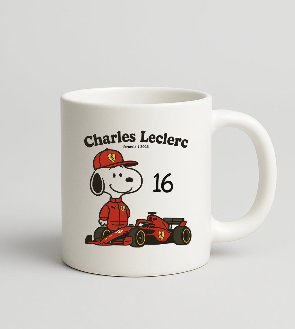 Caneca de Porcelana Charles Leclerc — Edição Exclusiva