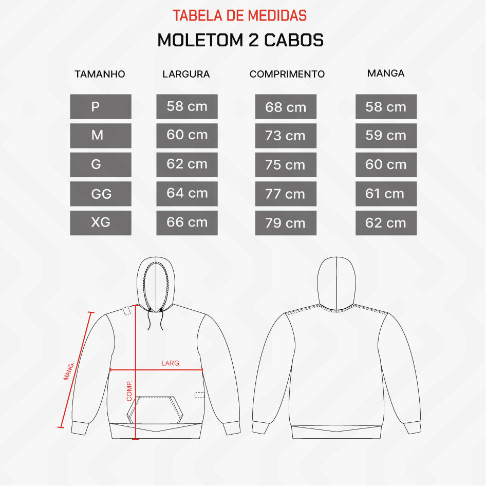 Moletom canguru streetwear 2 cabos personalizado