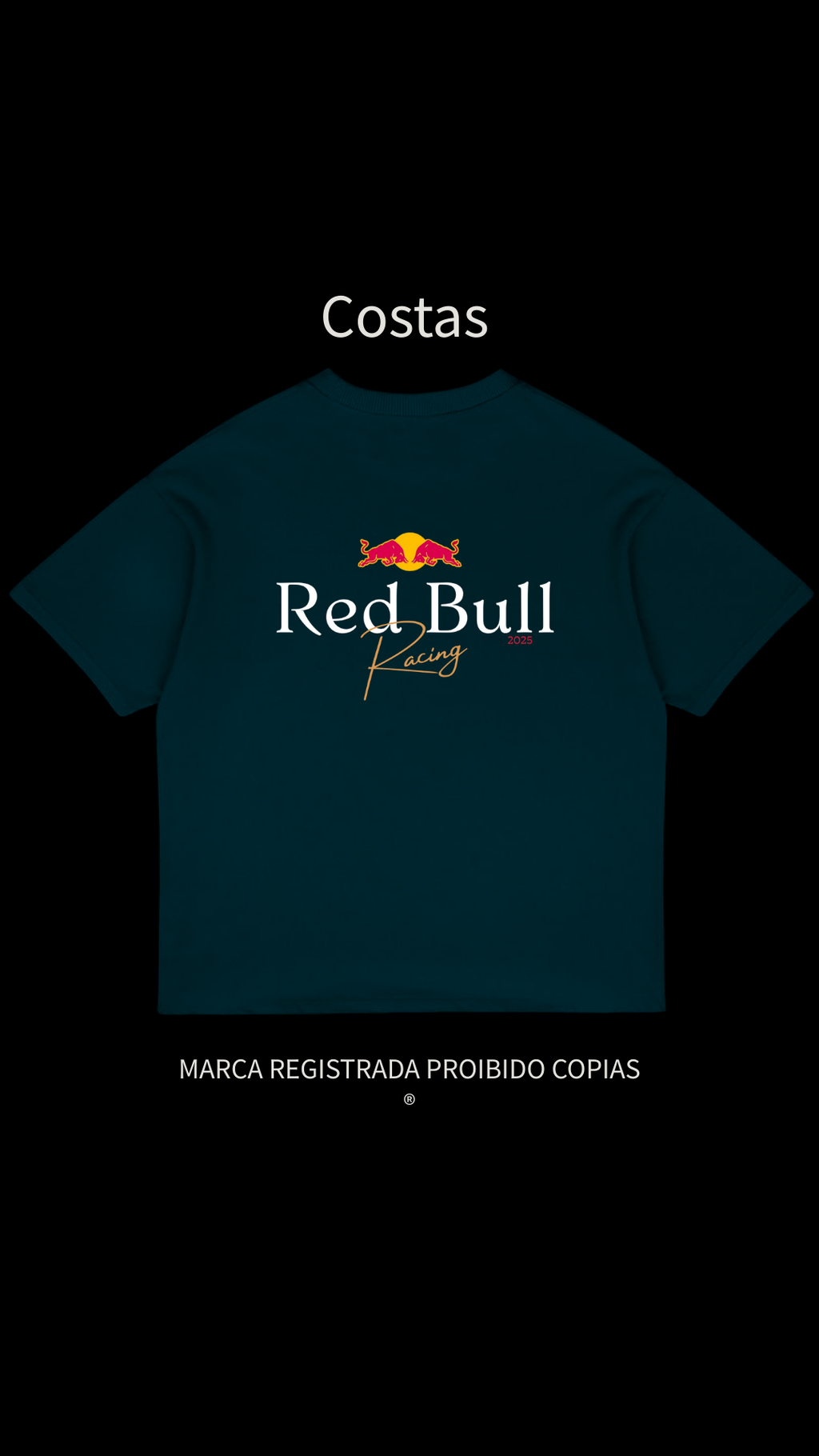 Camiseta Oversized Red Bull 2025 Max Verstappen