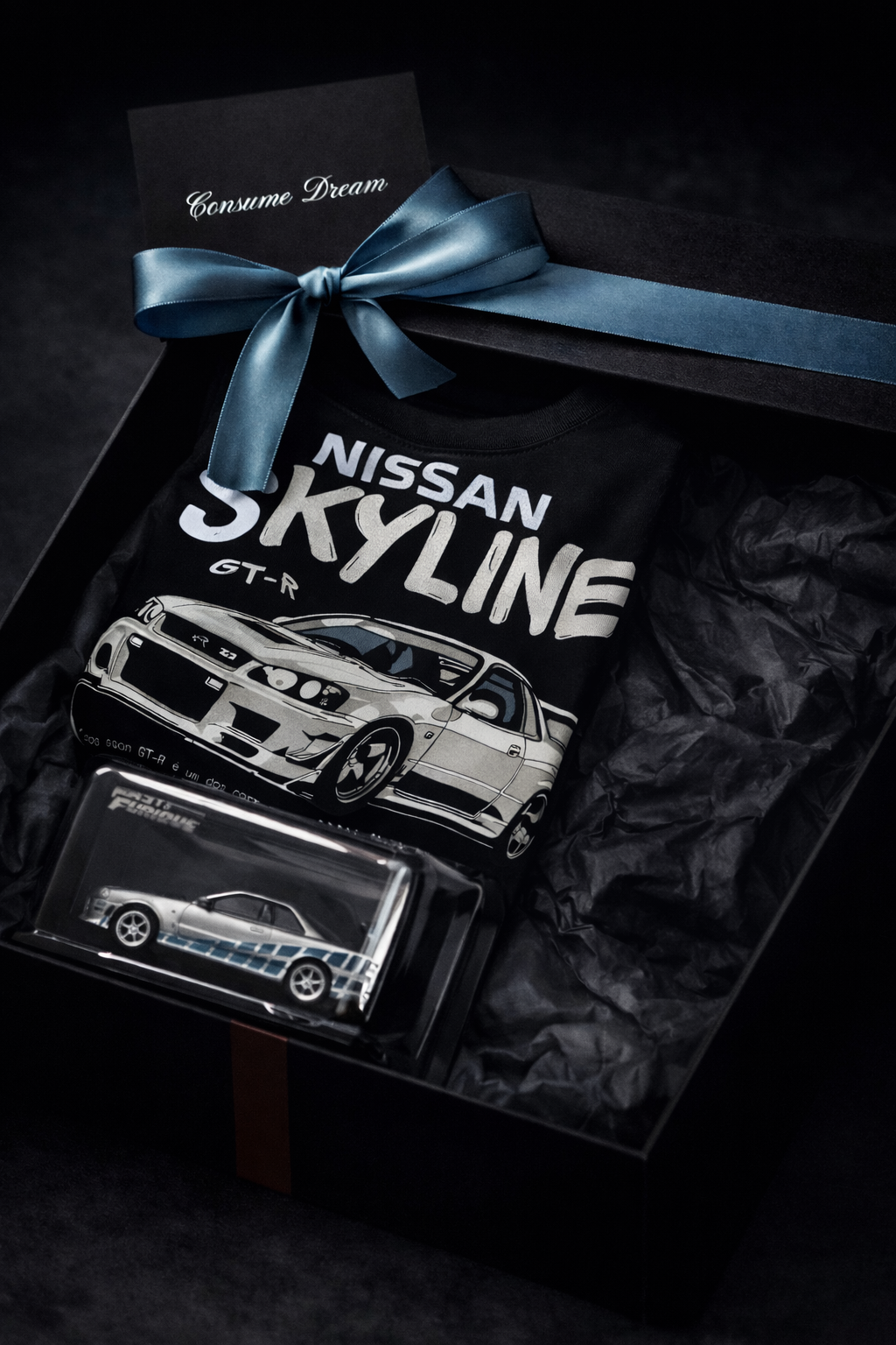 Kit Exclusivo Skyline (Camiseta + Miniatura + 2 Fotos Colecionáveis)