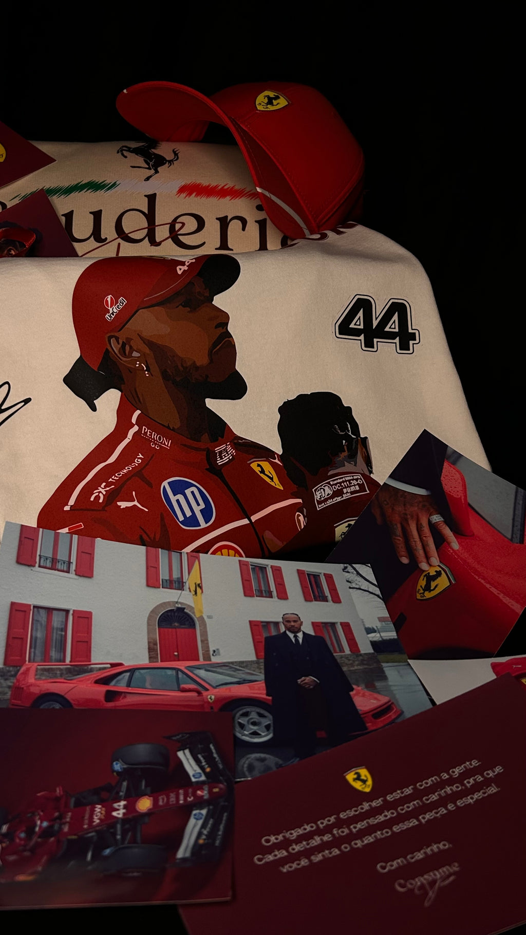 Kit Exclusivo Lewis Hamilton x Ferrari