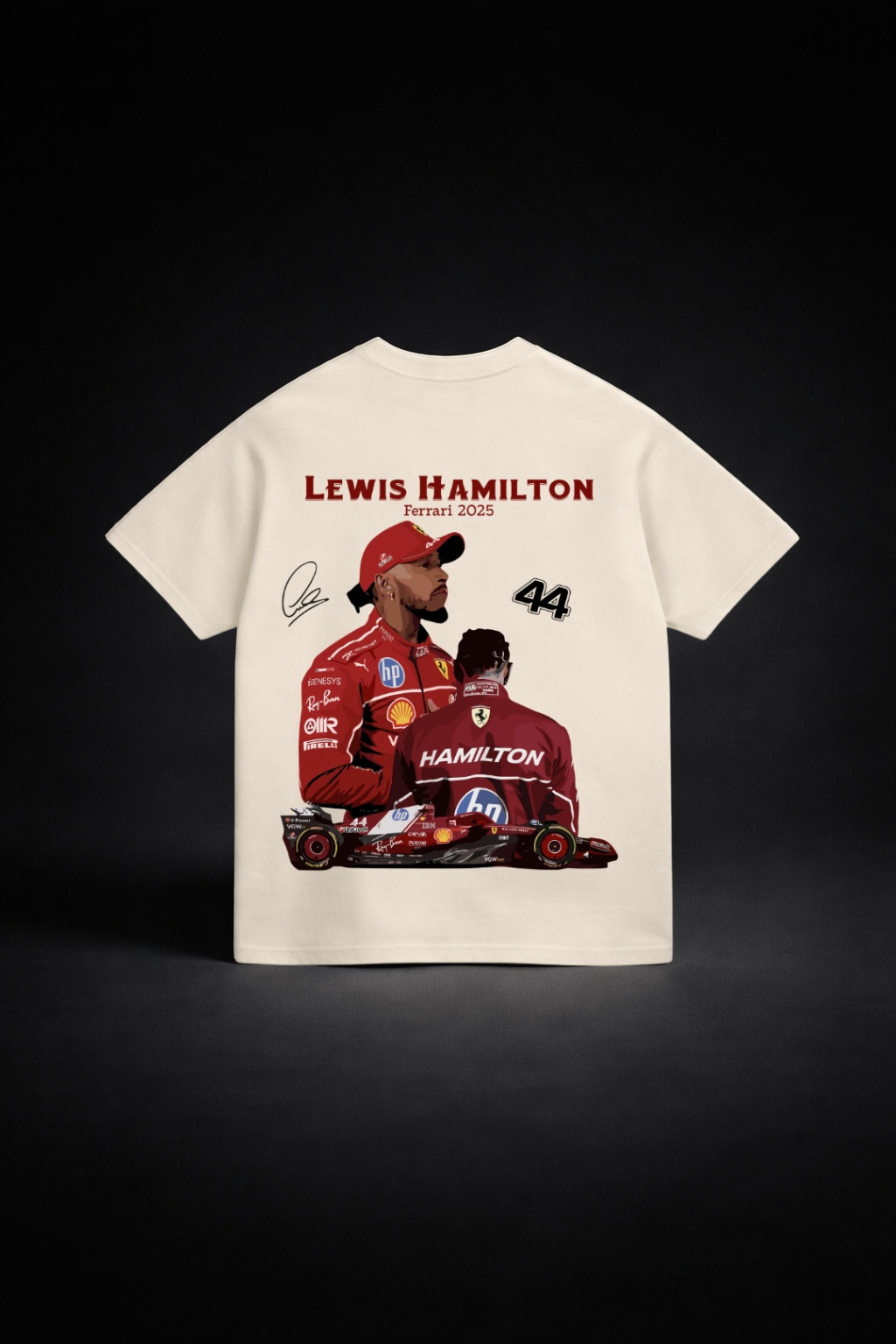 Camiseta Unissex — Lewis Hamilton Ferrari 2025