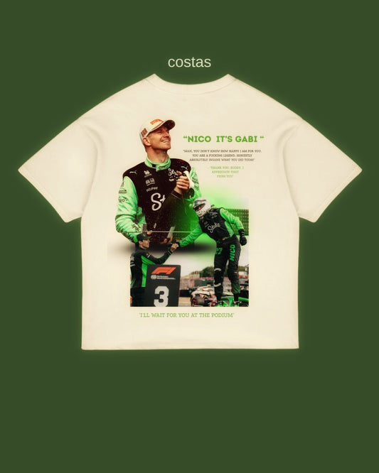 Camiseta Pódio Histórico – Nico Hülkenberg & Gabriel Bortoleto
