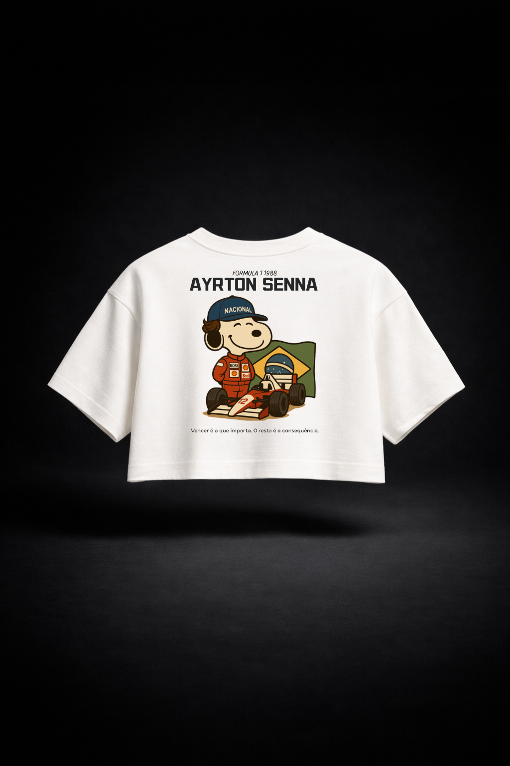 Cropped Snoopy Fórmula 1 1988