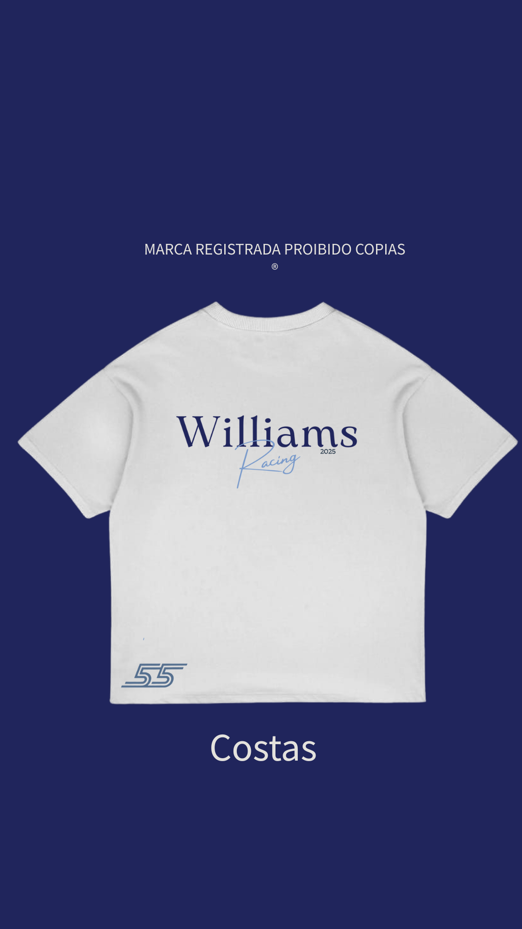 Camiseta Oversized Williams 2025 Carlos Sainz