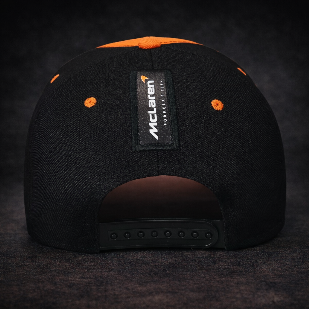 Boné McLaren Bordado Premium com Detalhes em Couro