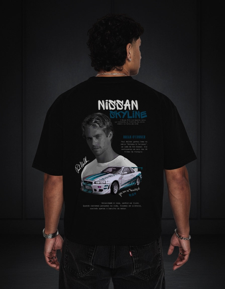 Camiseta Paul Walker Skyline Oversized