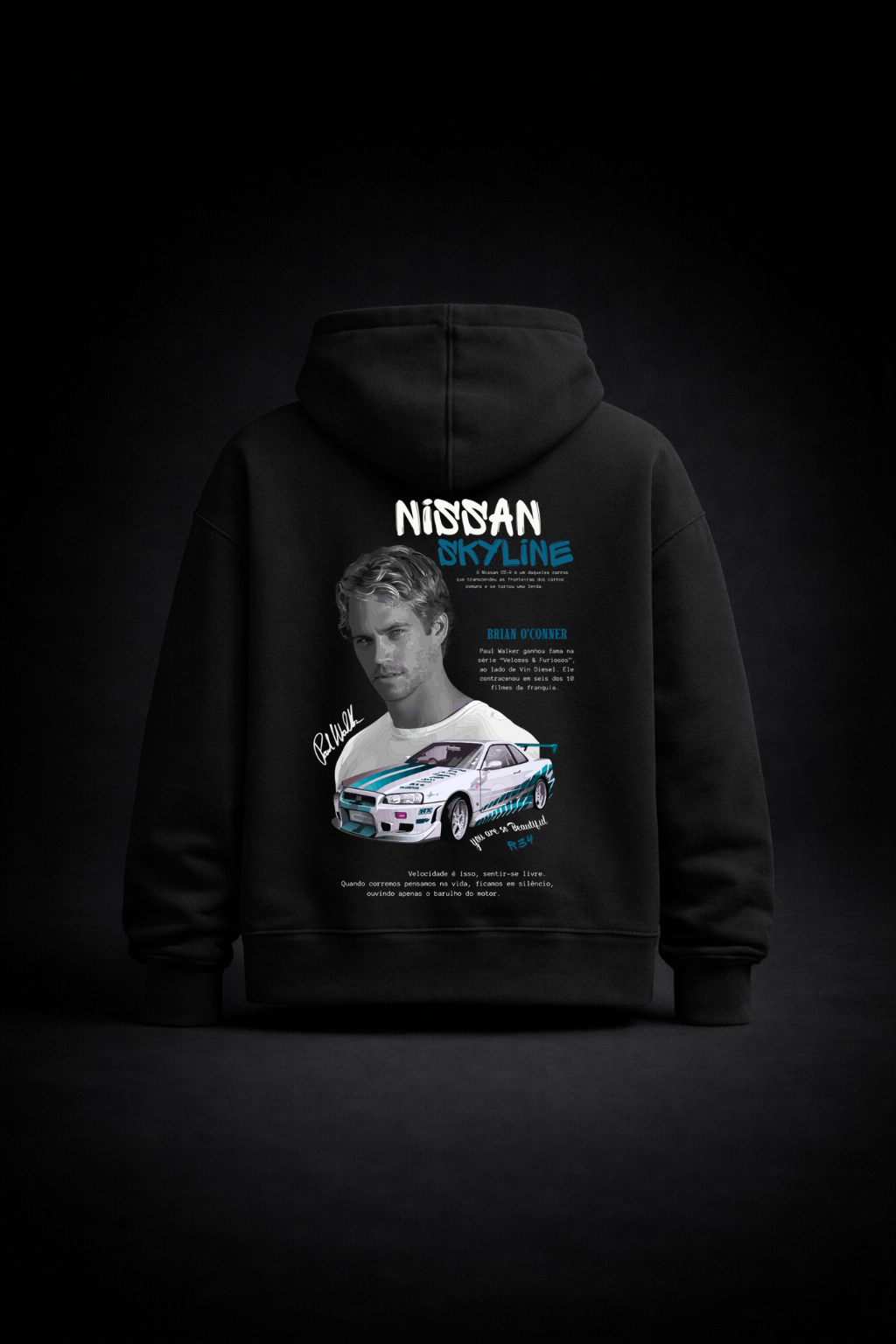 Moletom Paul Walker Skyline R34