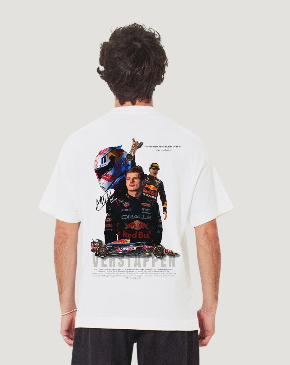 (Encomendar)  Camiseta unissex Max Verstappen  oversized