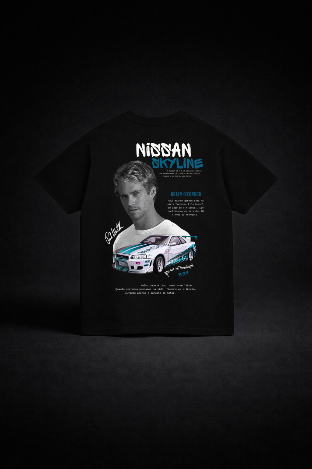 Camiseta Paul Walker Skyline Oversized
