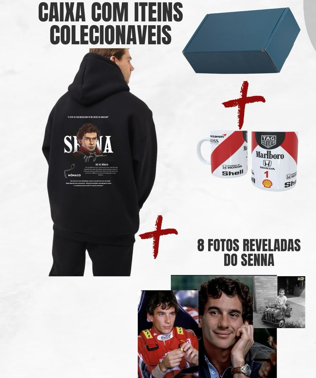 Kit Moletom Mônaco + Caixa de Itens Colecionáveis