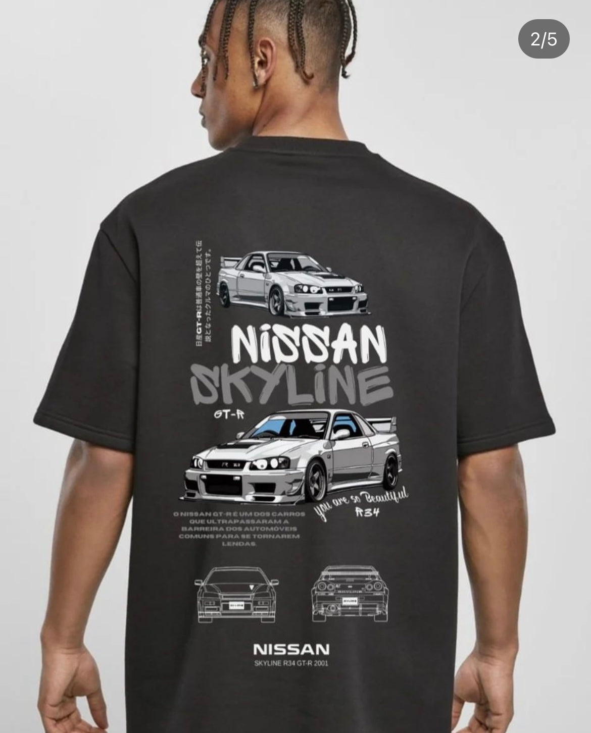 ENCOMENDAR Camisa nissan skyline oversized unisex