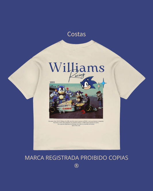 Sonic x Williams – Camiseta Oversized Edição Especial Limitada