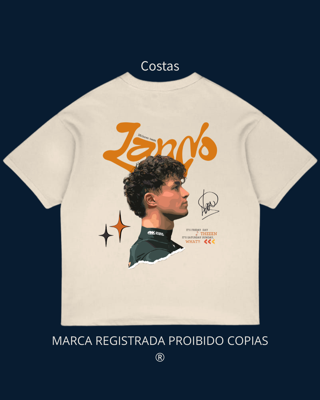 Camiseta Oversized Lando Norris
