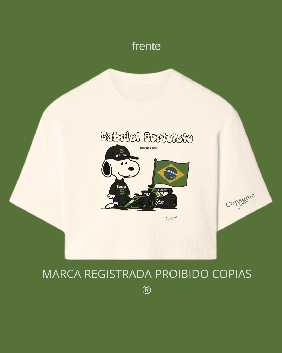 Cropped Feminino Exclusivo — Snoopy Bortoleto