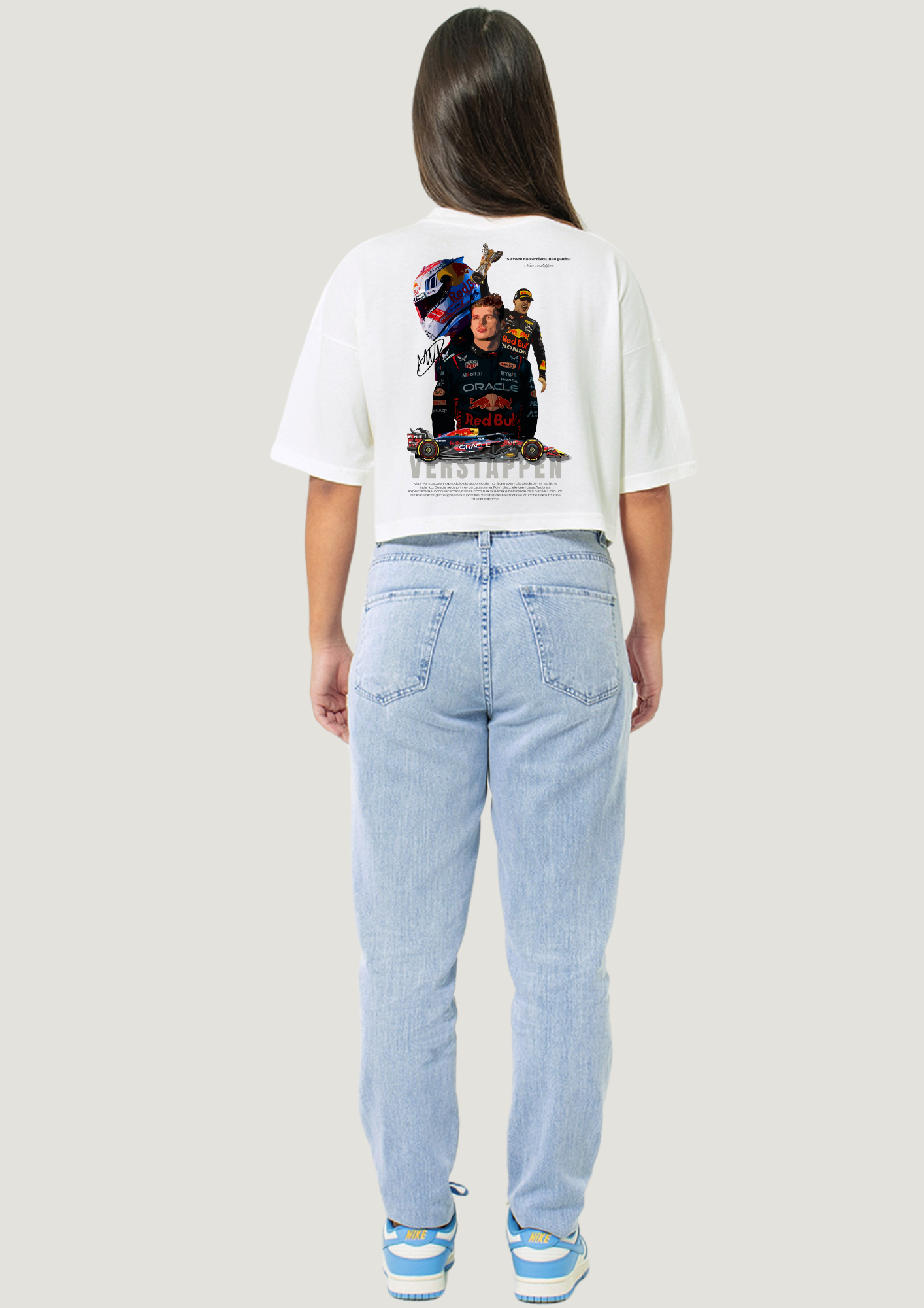 (Encomendar) Cropped feminino Max Verstappen oversized