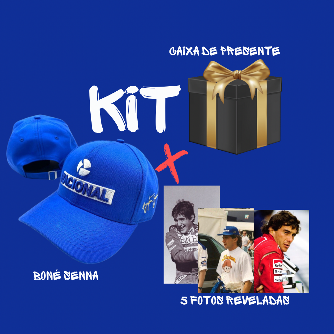 Kit Boné+ 5 fotos em uma caixa de presente 💙