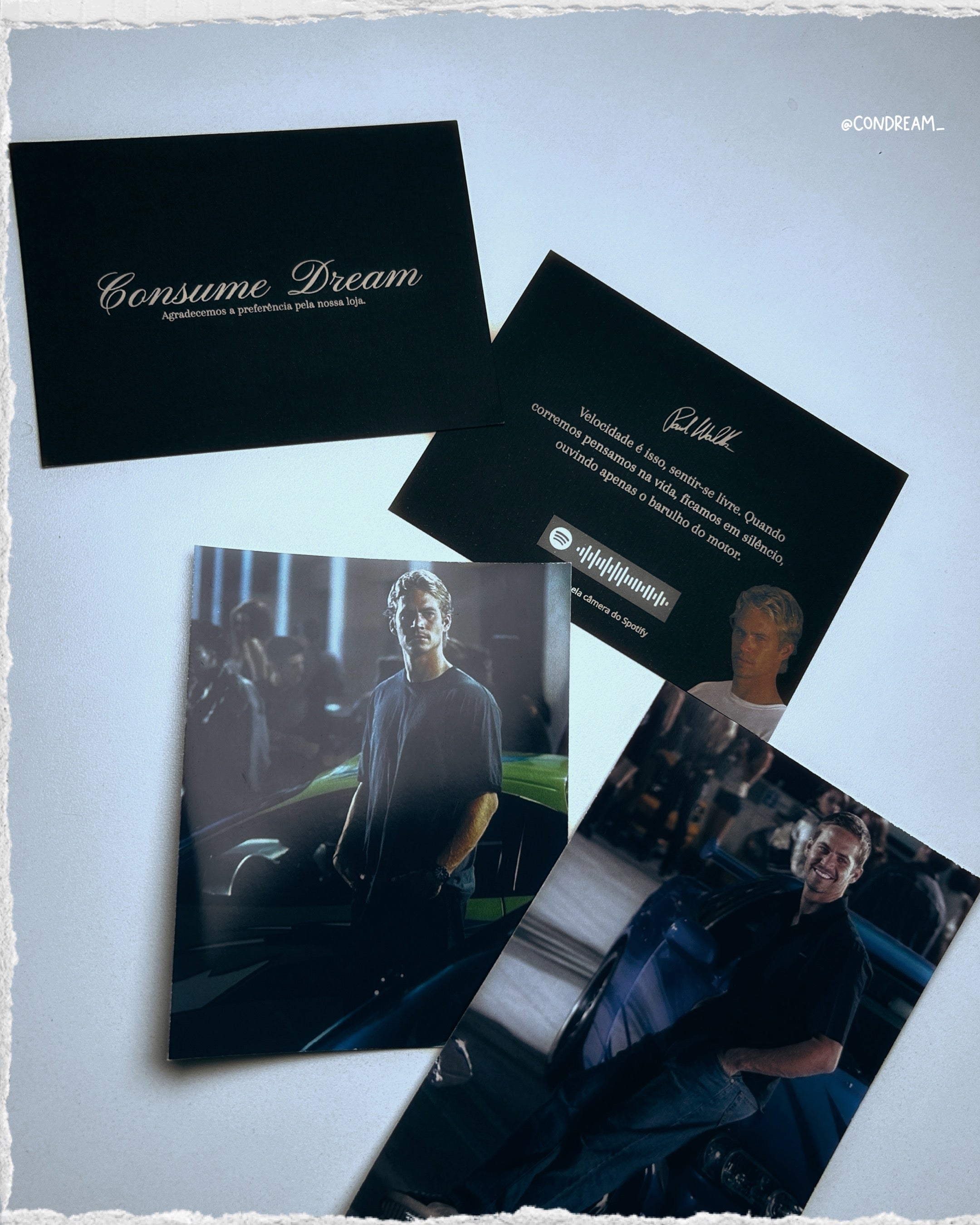 Kit Paul Walker – Fotos e Cartão Colecionável