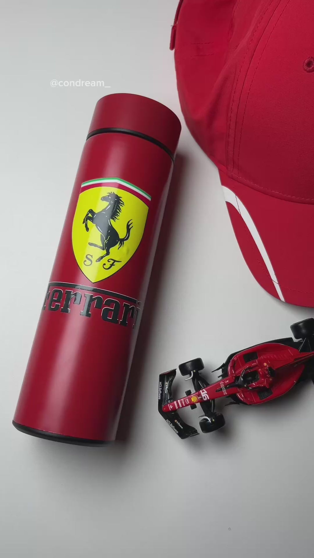 Garrafa Térmica Ferrari – 500ml com Termômetro Digital